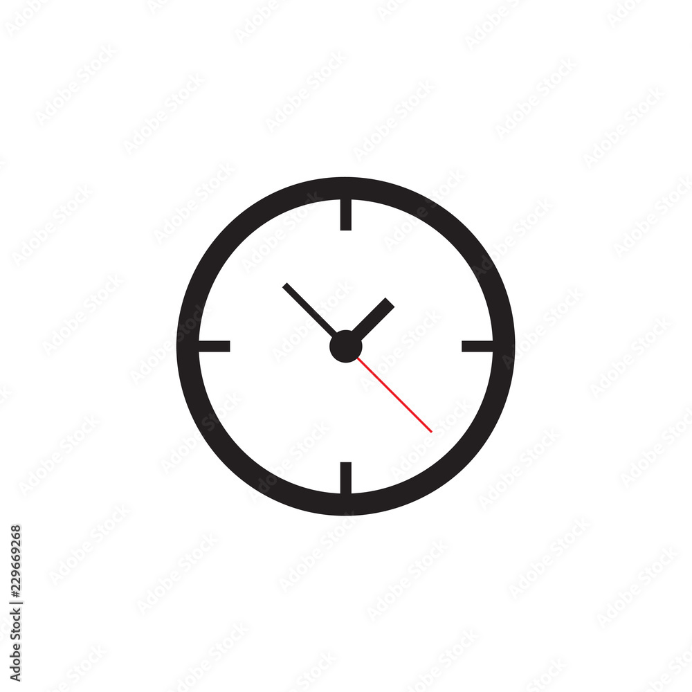 Clock icon Vector illustration, EPS10. Clock icon Vector illustration, EPS10.