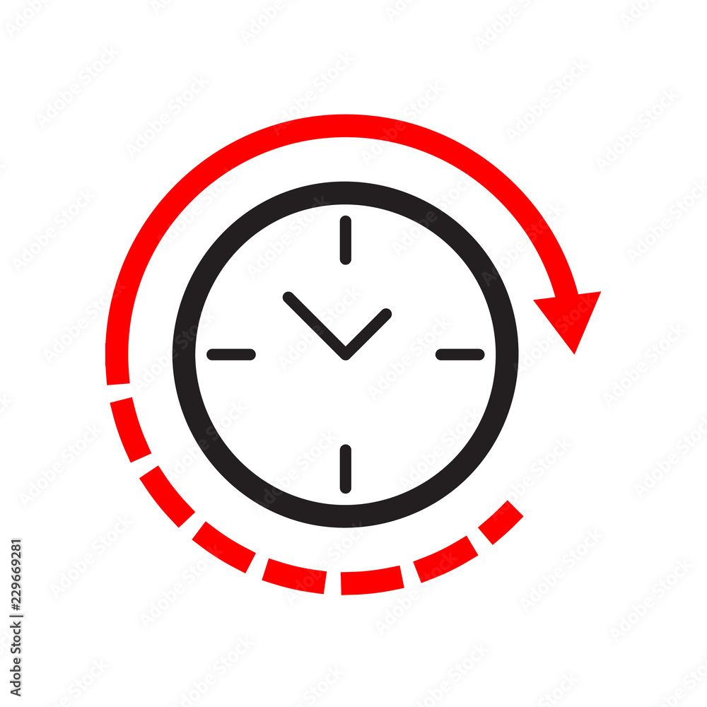 Clock icon Vector illustration, EPS10. Clock icon Vector illustration, EPS10.