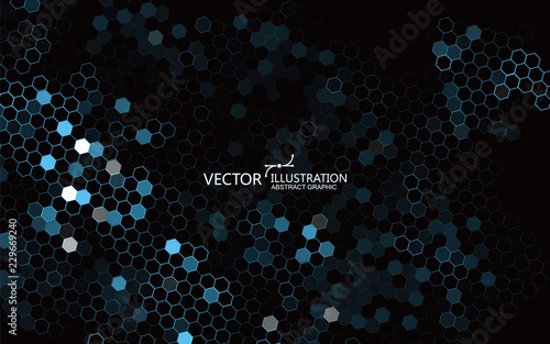 The abstract background of molecular structure and graphic design of technology sense.