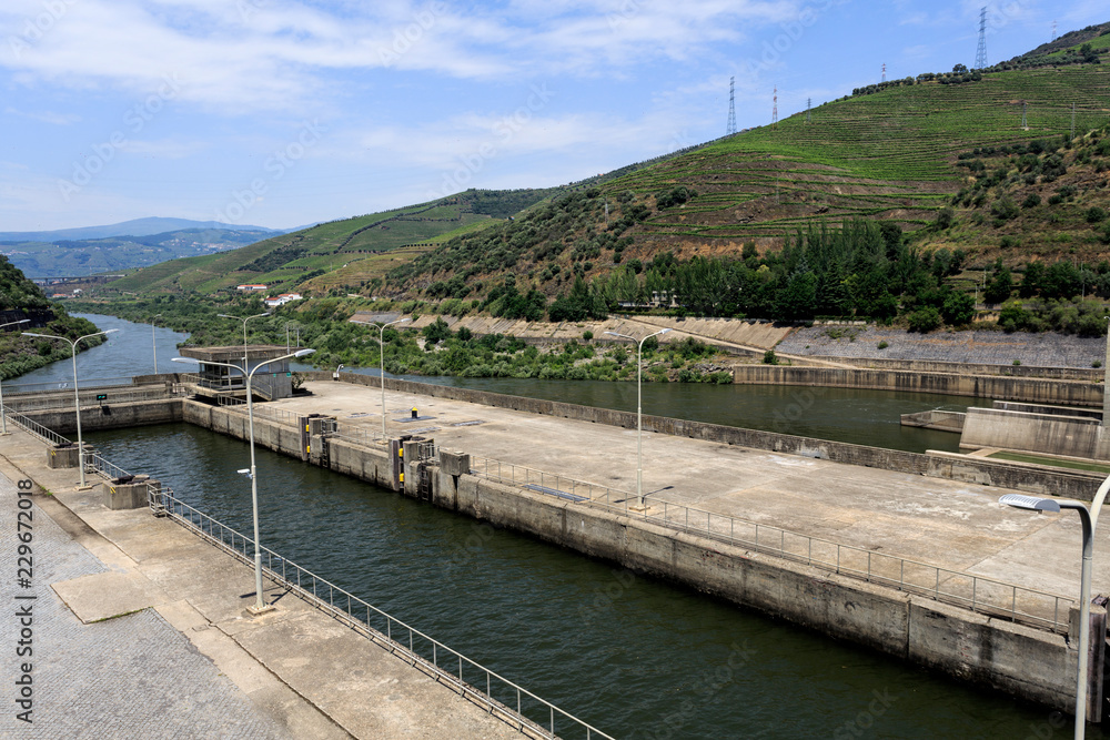 The lock of the Regua Dam