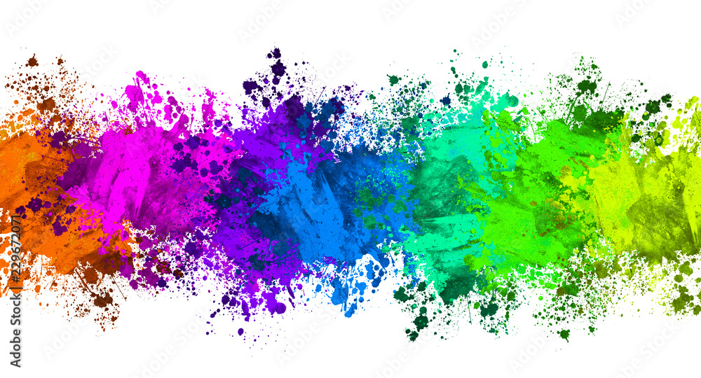 Multi-Color Paint Splatter Border/Background