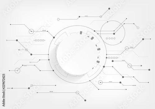 Abstract geometric background with circuit board modern futuristic. Dot and line connection high technology concept. engineering, science. Vector Illustration