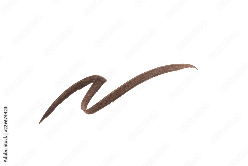 Brown color Eye liner stroke on white background Brown color Eye liner stroke on white background