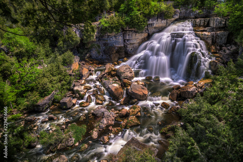 Photography Inglis Falls in Grey County in Ontario, Canada
