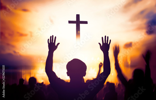 Foto Christmas concept: worship and praise God