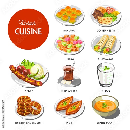 Turkish cuisine food and traditional dishes