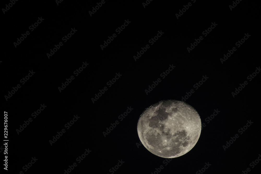 Fototapeta premium moon in black sky