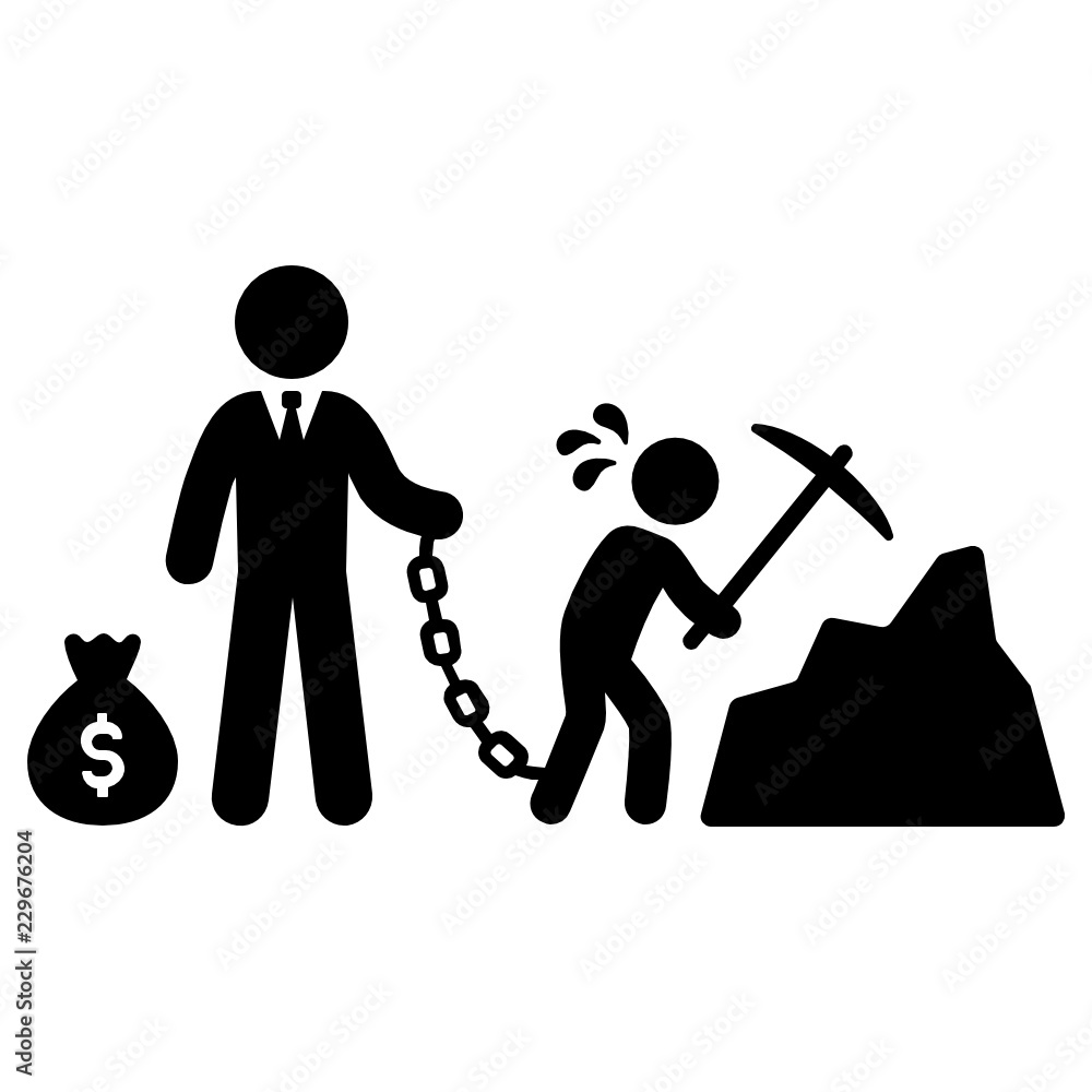 Child Forced Labour Vector Icon Stock Vector | Adobe Stock