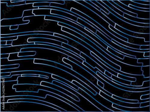 Abstract pattern. Texture with wavy, curves lines. Optical art background.