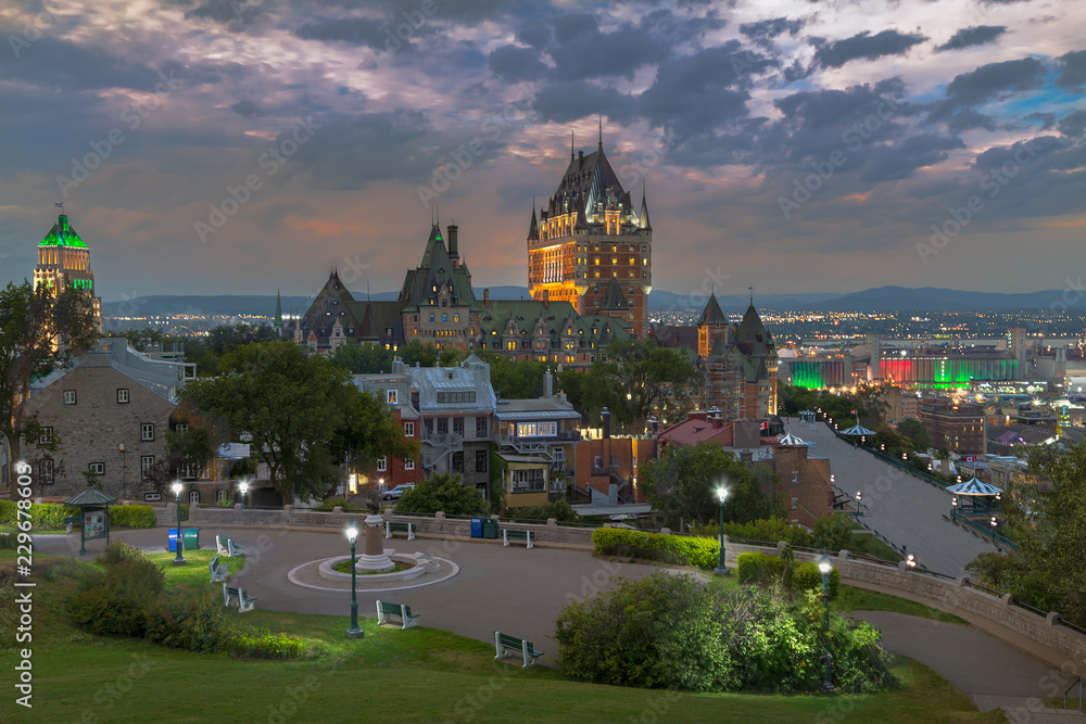 Photo of Frontenac Hotel in Old Quebec City, in Canada