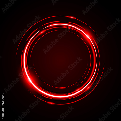 Abstract Circle Light Red Frame vector background