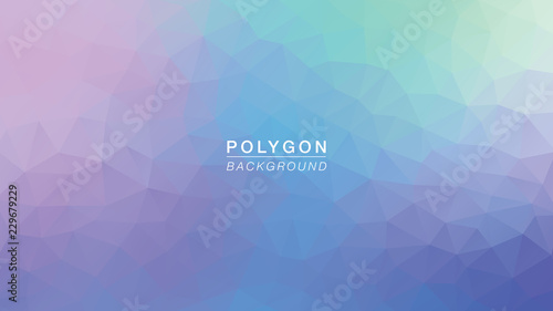 Polygon Purple Green Glow