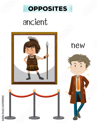 Opposite word of ancient new