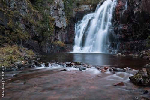 Waterfall with river in sweden