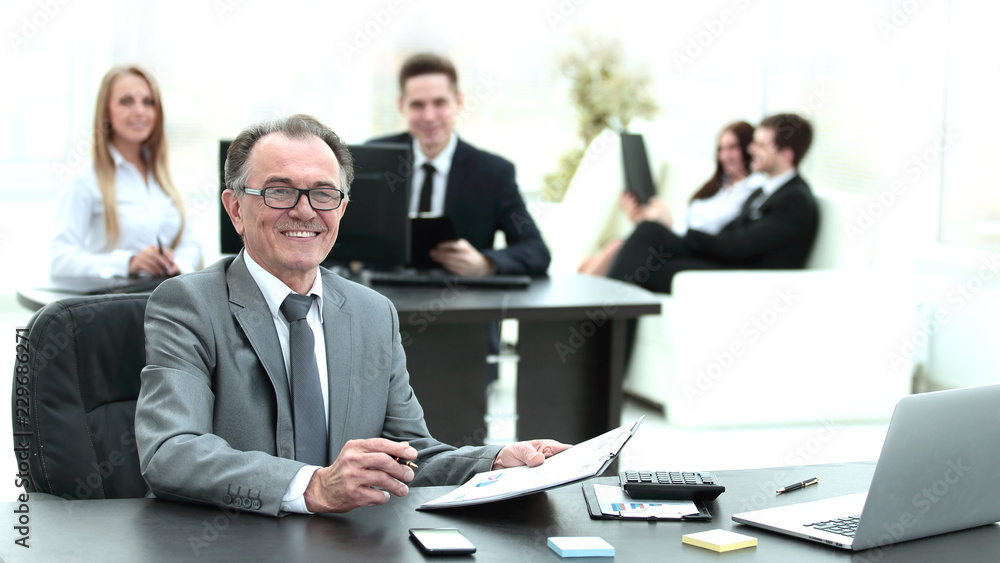 experienced businessman working with financial documents office experienced businessman working with financial documents office
