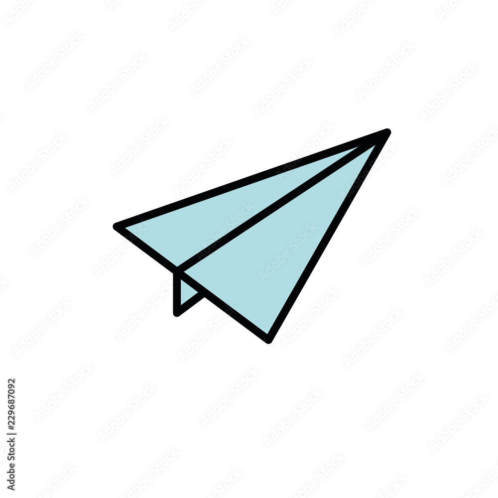 Paper plane icon. raster illustration Paper plane icon. raster illustration