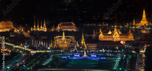 Wat Phra Kaew, Royal Palace, Wat Phra Sri Ratana Sadsadaram, Temple of the Emerald Buddha is a tourist attraction in Bangkok.