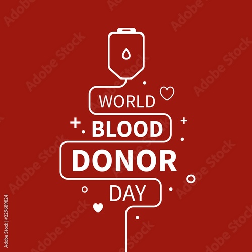 Vector Illustration of Blood Donation. World blood donor day.