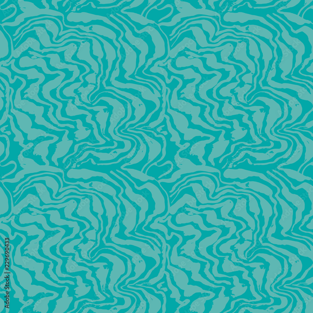 Brush painted freehand lines seamless pattern. Blue wave grunge background. Vector illustration. Brush painted freehand lines seamless pattern. Blue wave grunge background. Vector illustration.