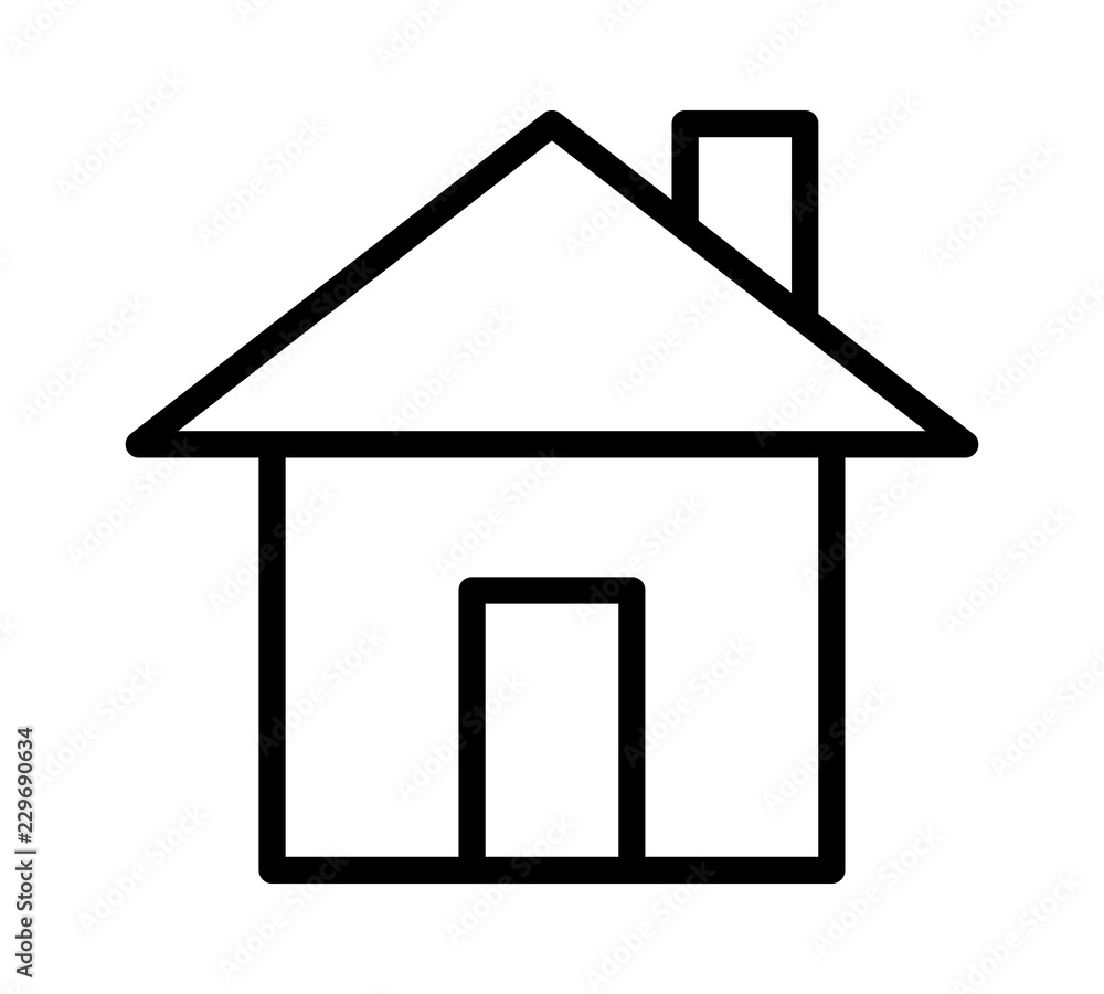 House, home residence address or real estate line art vector icon for apps and websites House, home residence address or real estate line art vector icon for apps and websites