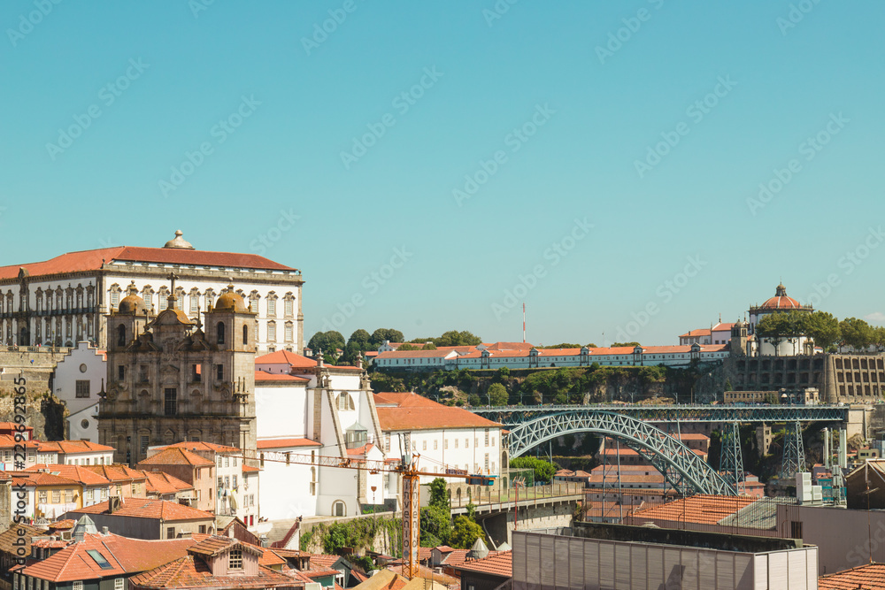 Architecture of the building and house of Porto, Portugal