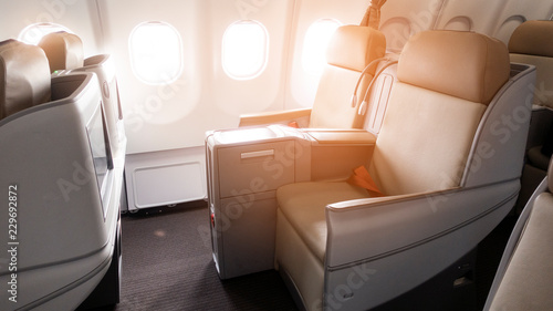 Fotografi beautiful view from business class of aircraft