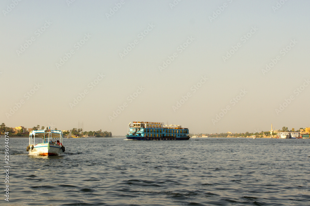 boat sailing over the Nile river