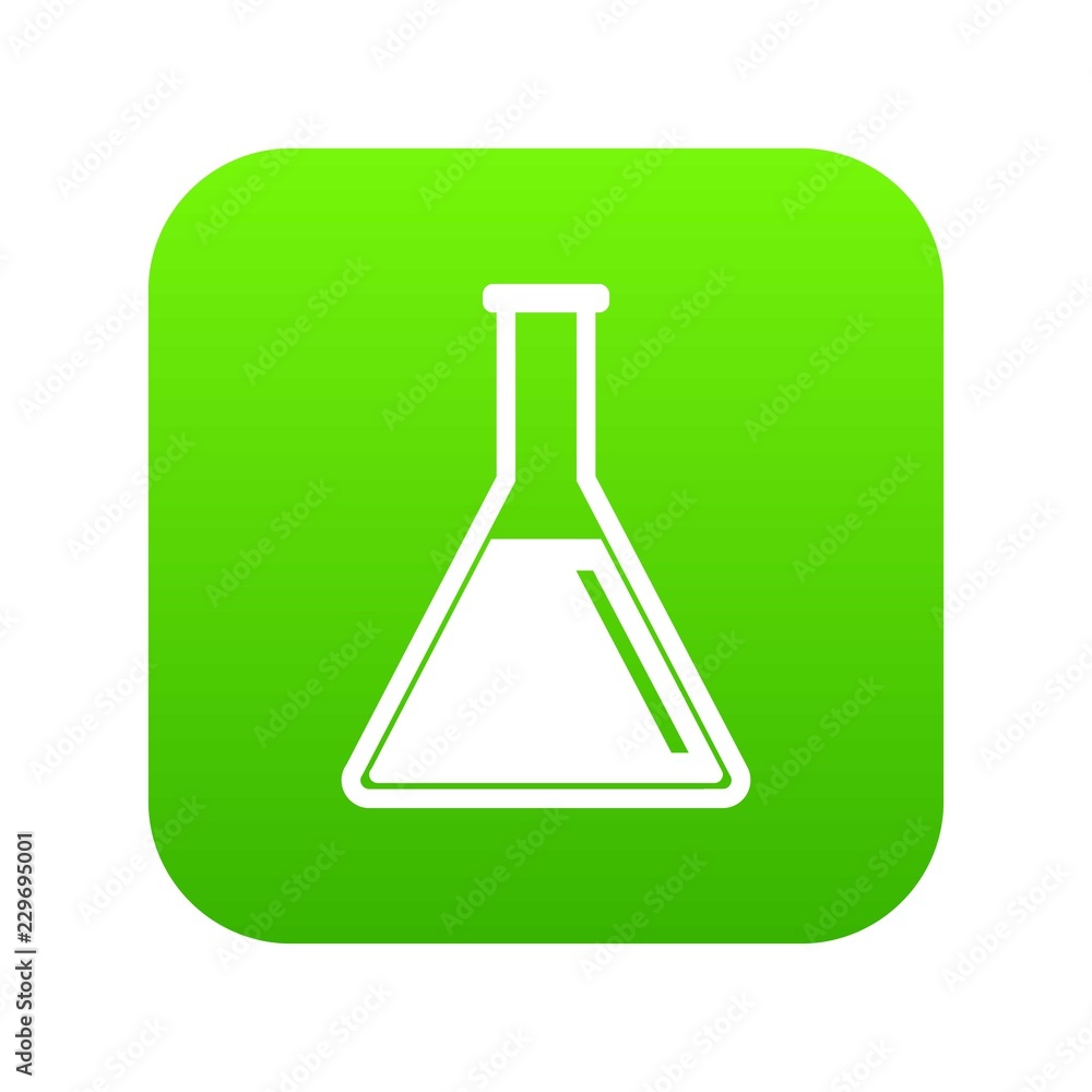 Test tube with oil icon digital green for any design isolated on white vector illustration Test tube with oil icon digital green for any design isolated on white vector illustration