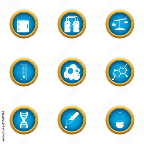 Genome icons set. Flat set of 9 genome vector icons for web isolated on white background