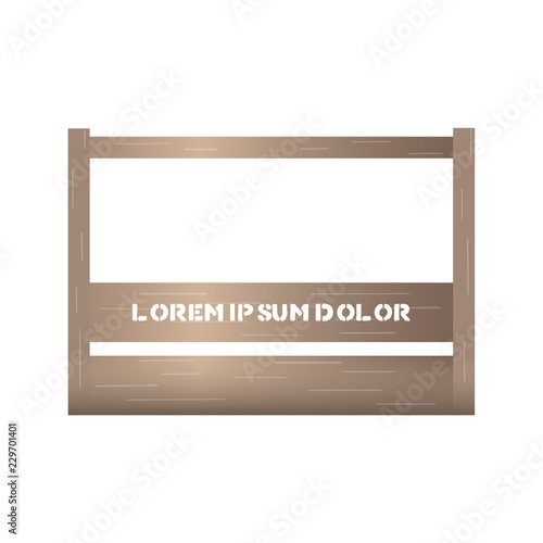 Vector illustration with grey box for beer or other beverage with handle. White background