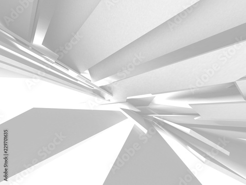 Futuristic White Architecture Design Background