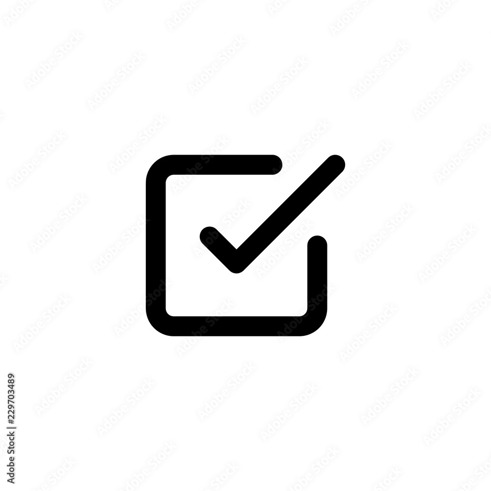 Check Square vector icon isolated on background. Trendy sweet symbol. Pixel perfect. illustration EPS 10. Check Square vector icon isolated on background. Trendy sweet symbol. Pixel perfect. illustration EPS 10.