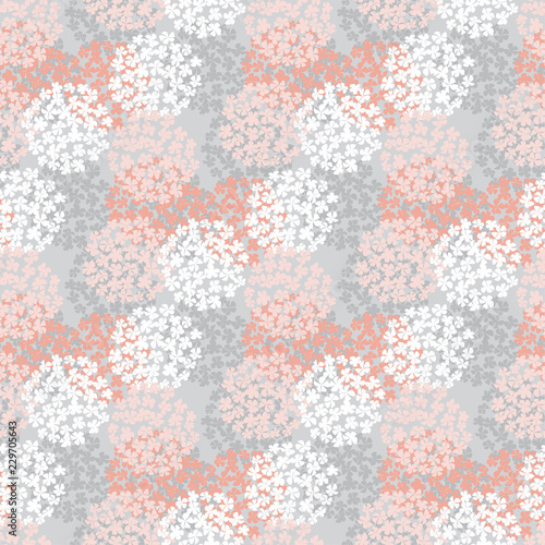 white and rose floral seamless pattern