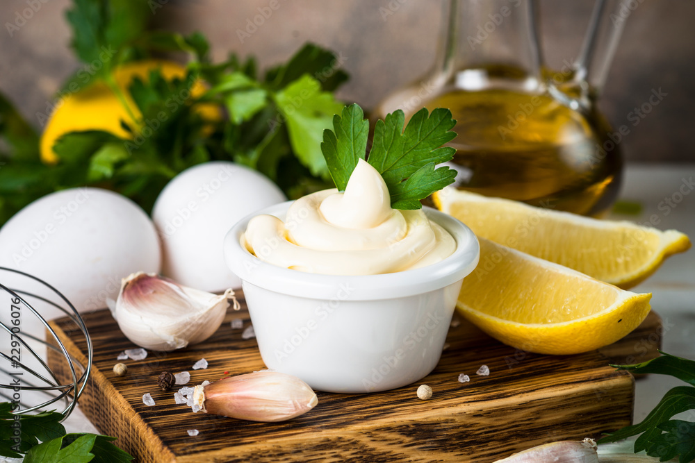 Mayonnaise sauce on white. Mayonnaise sauce on white.