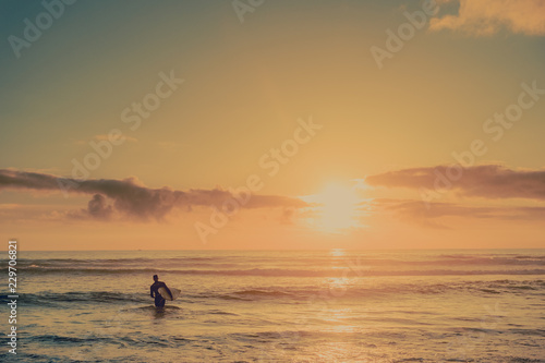 Surfer at Sunset © Jorge Cabo