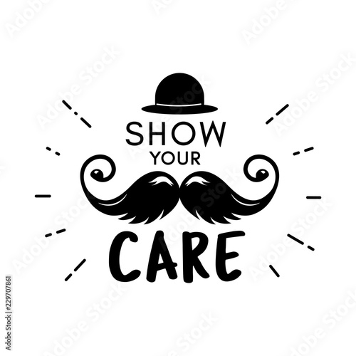 Movember Moustache season vector mustache lettering cancer