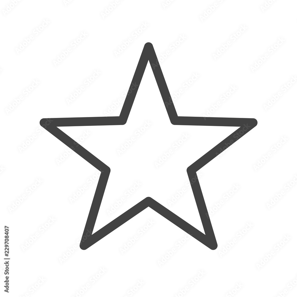 Star Icon. Vector Line.
