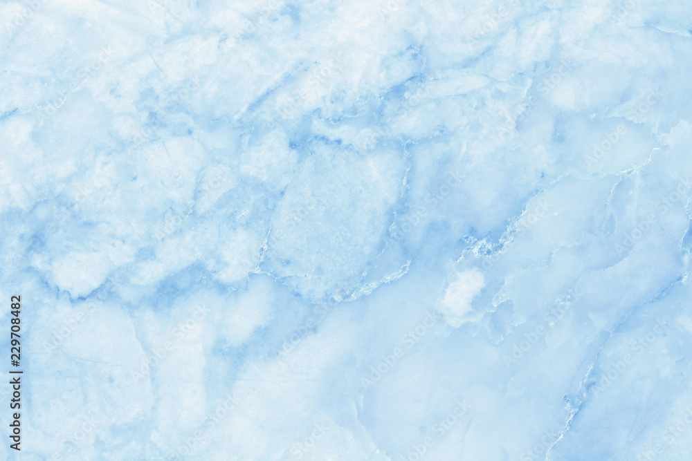 Fototapeta premium Blue pastel marble texture background in natural patterns with high resolution detailed structure bright and luxurious, seamless pattern of tile stone floor.