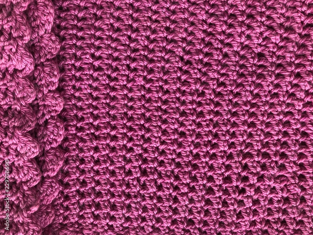 pink knitted wool texture