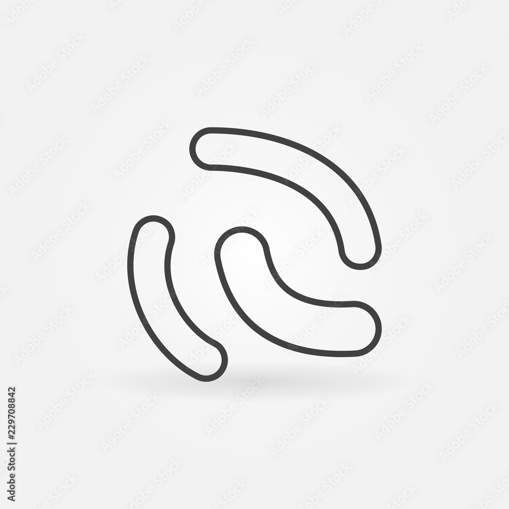 Lactobacillus Probiotics vector outline concept icon Lactobacillus Probiotics vector outline concept icon