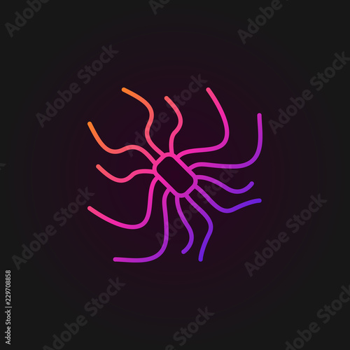 Pathogen concept line colored icon. Vector bacteria symbol