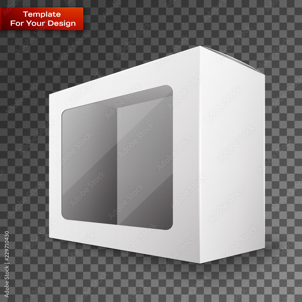 White Product Package Box Illustration Isolated On White Product Package Box Illustration Isolated On
