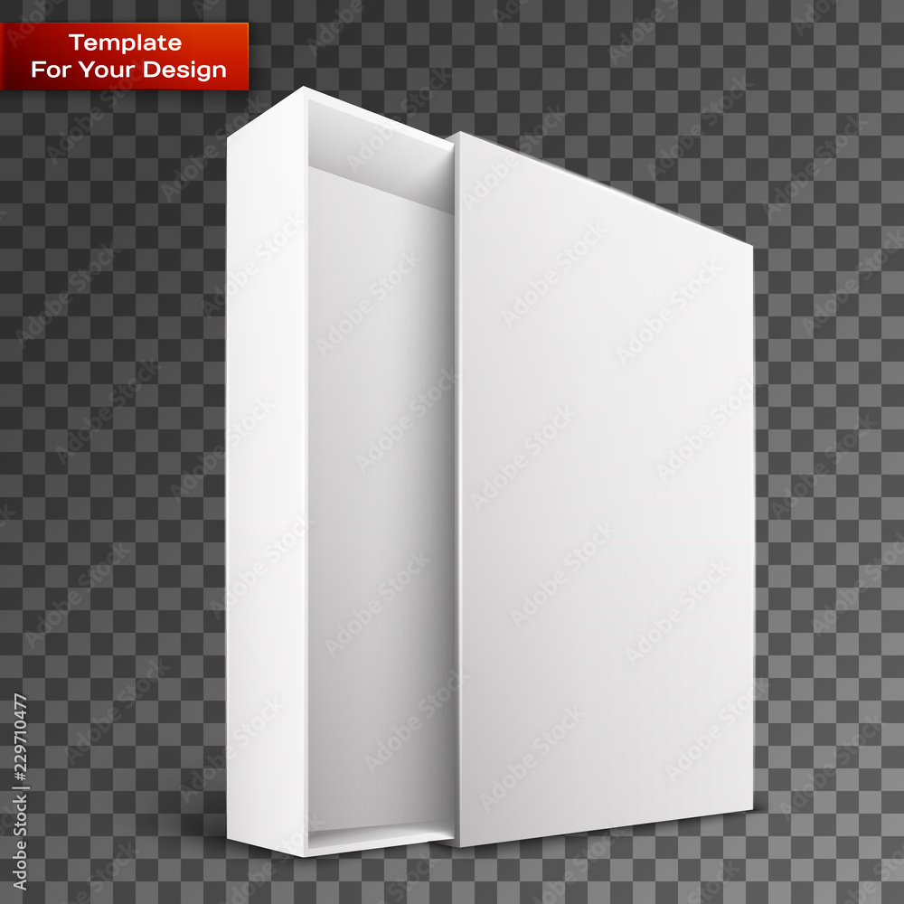 Naklejka premium White Product Package Box Illustration Isolated On