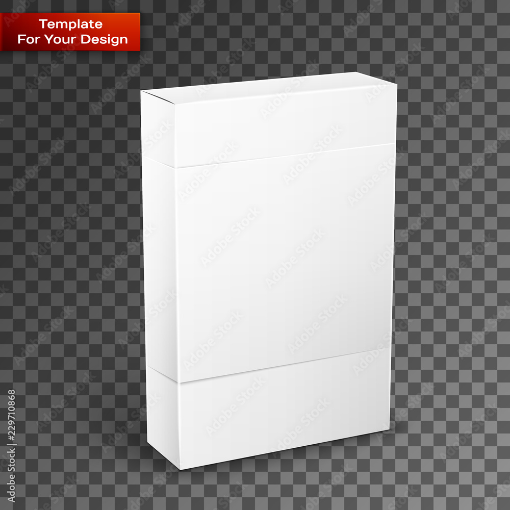 White Product Package Box Illustration Isolated On White Product Package Box Illustration Isolated On