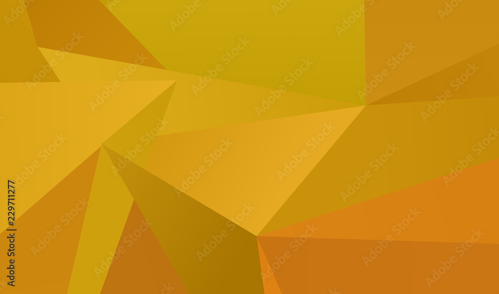 Fototapeta Orange geometric background with triangles of different shapes and sizes. A combination of geometric shapes