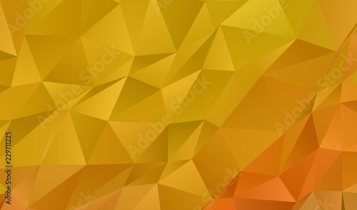 Orange geometric background with triangles of different shapes and sizes. A combination of geometric shapes