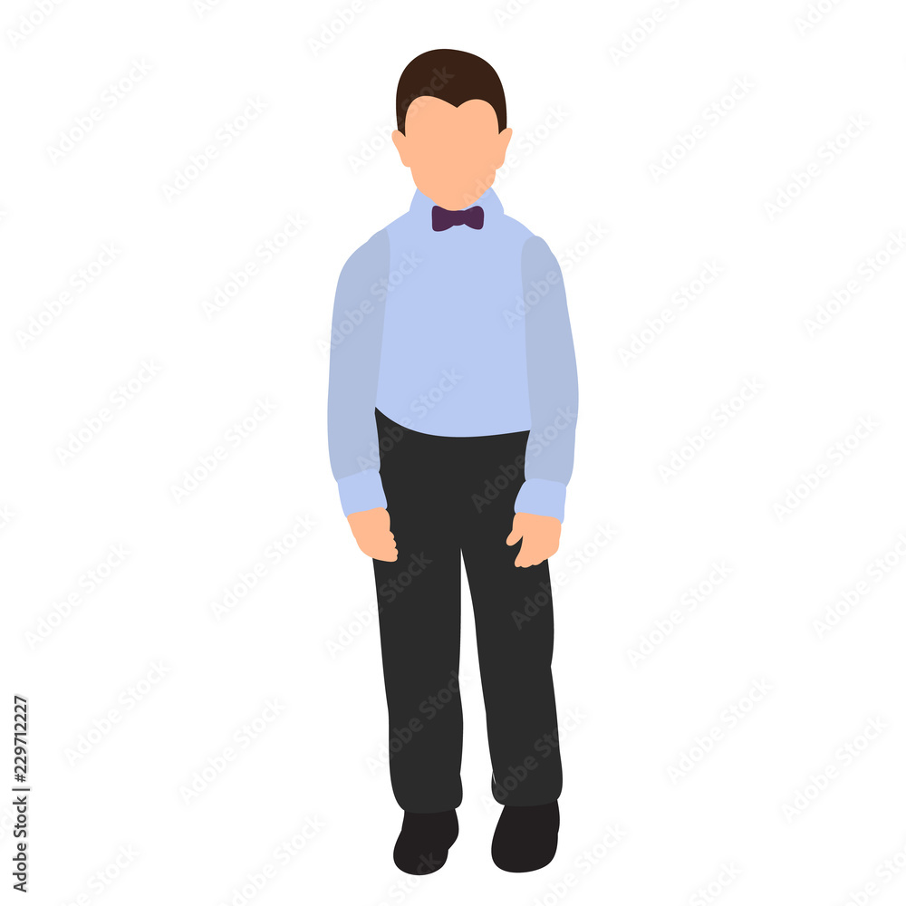 vector, isolated, flat style, child, without a face vector, isolated, flat style, child, without a face