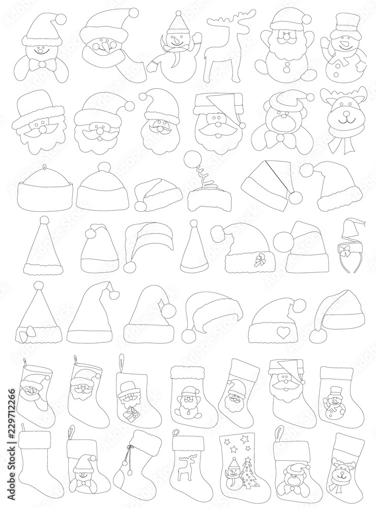 set of new year sketches set of new year sketches