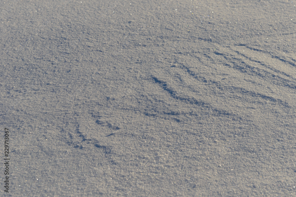 Naklejka premium snowdrift texture on a cold winter day