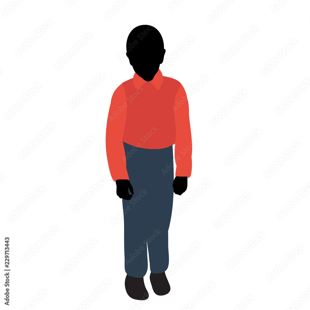 isolated, multicolored boy silhouette isolated, multicolored boy silhouette